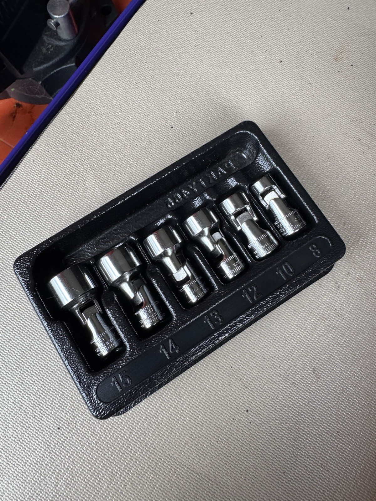Pristine Snap-On 6 pc Metric 1/4″ Drive 6-point Universal / Swivel Socket Set