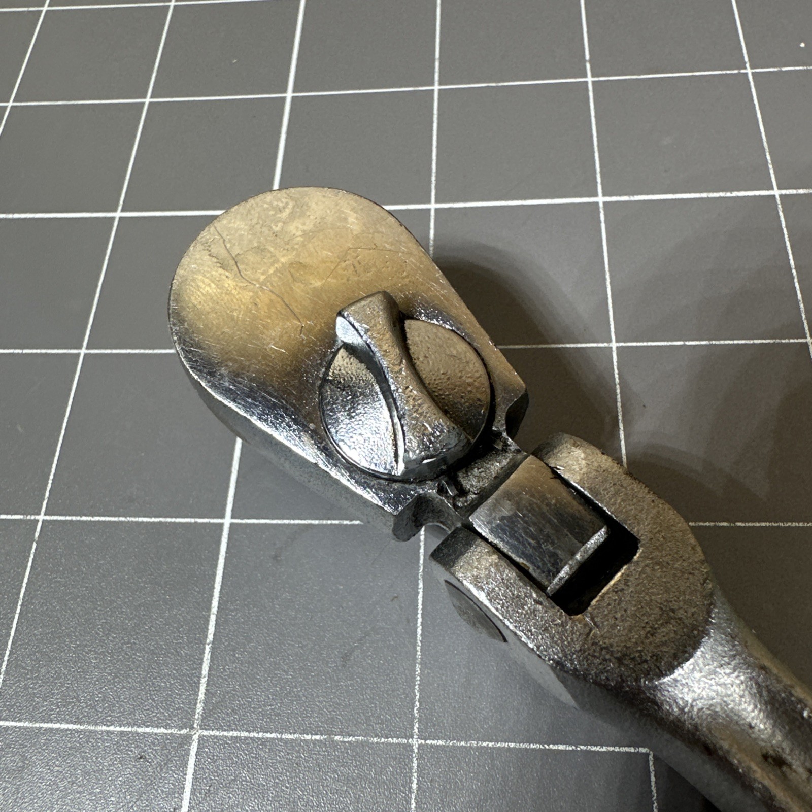 VINTAGE CRAFTSMAN -V- 3/8″ DRIVE FLEX HEAD QR OIL PORT RATCHET USA