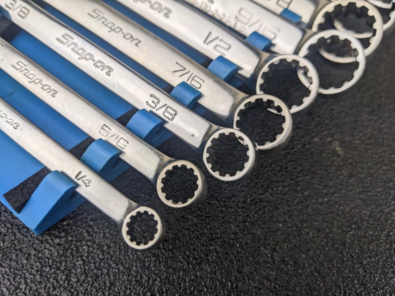 #bk473 Snap On Tools OES Master SAE Spline Short Wrench Set 3/8” – 3/4″ Aviation