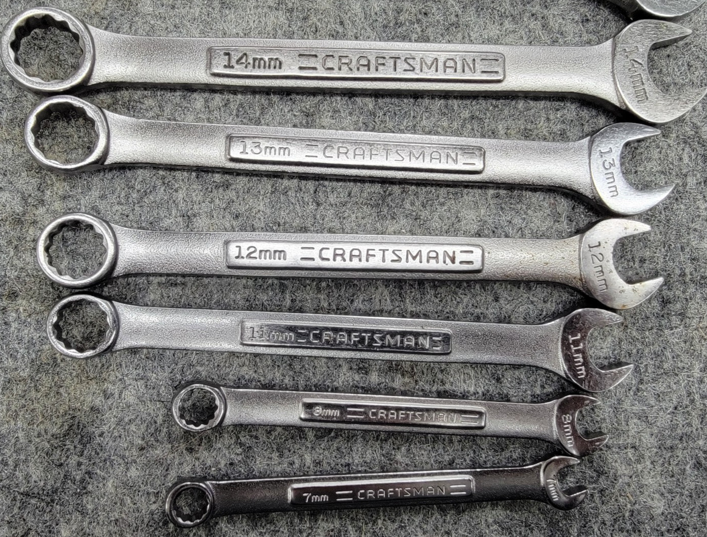 Set Of 15 Craftsman 12 And One 6 Point Metric Combination Wrenches VA Series