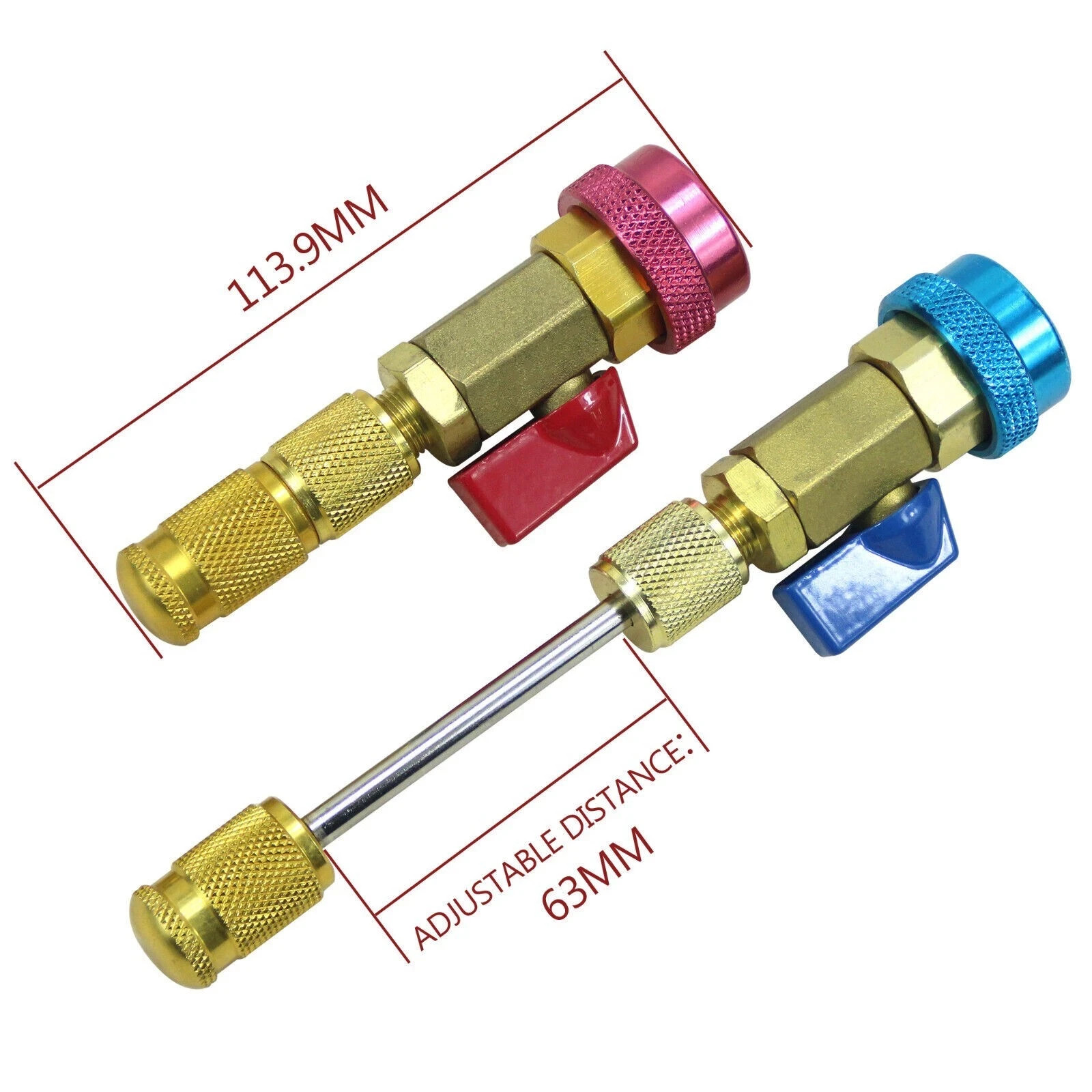 R134A R1234YF Valve Core Remover Installer Tool Kit Replace Schrader Valve Tool