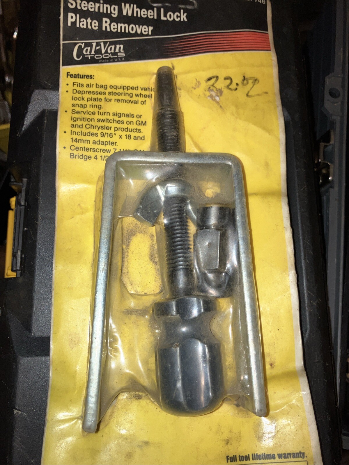 Vintage Cal-Van Steering Wheel Lock Plate Remover Made In USA