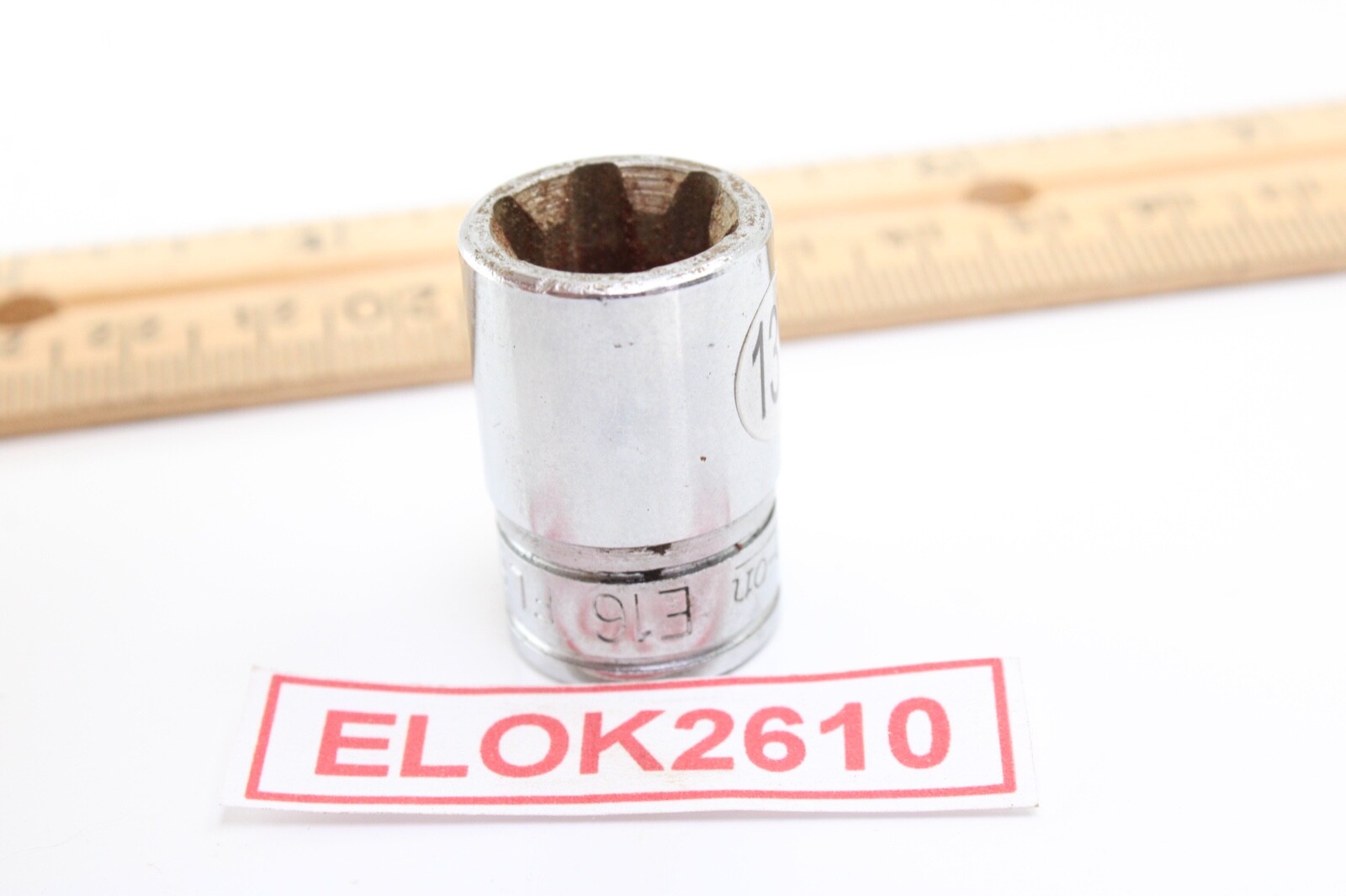 Snap On FLE160 E16 Torx 3/8″ Drive 6 Point Shallow Chrome Socket USA