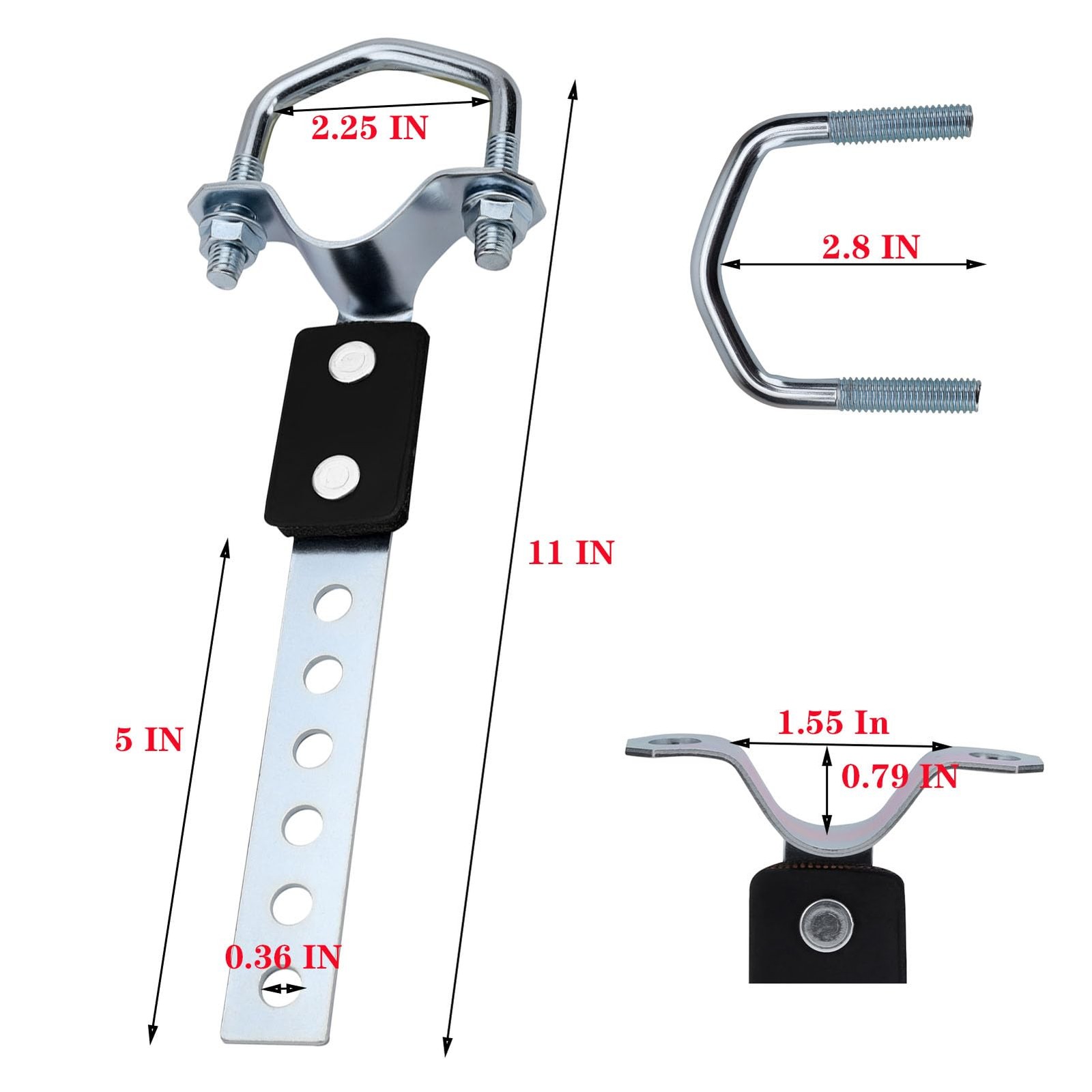 2 Pcs Exhaust Hangers Muffler Hanger Swivel Tail Pipe Universal Exhaust Tailp…