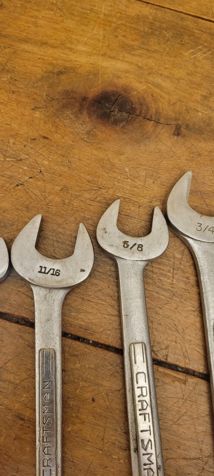 Vintage Craftsman – V-USA SAE Double Open End Wrench Set – 5 Pieces – nice!