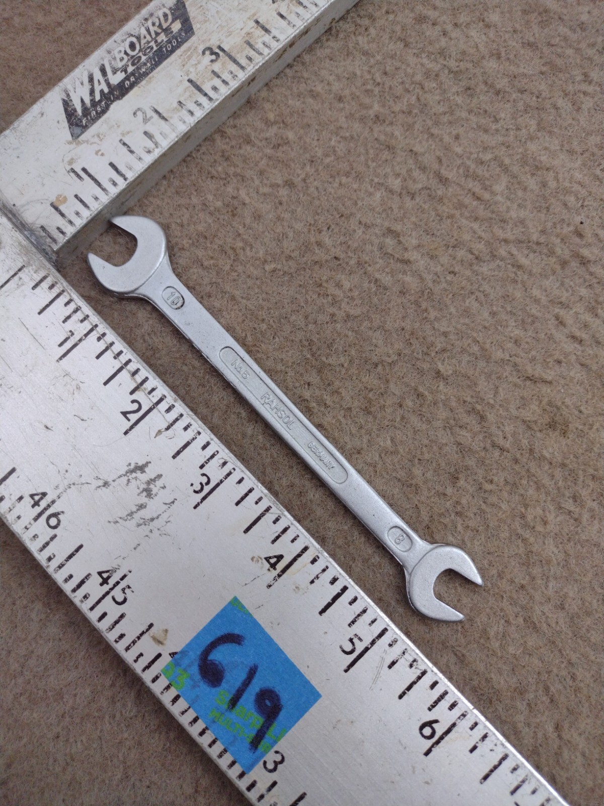Rahsol 8mm x 10mm Double Open End Wrench Germany German Made Chrome Vanadium .