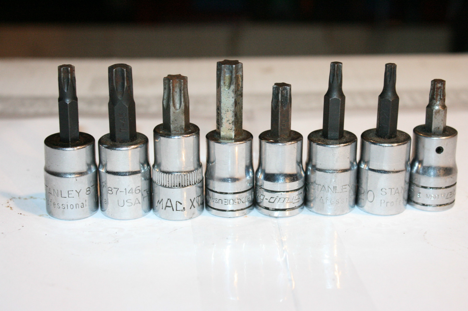SNAP-ON TOOLS MAC STANLEY 3/8″ DRIVE TORX DRIVER SOCKET SET 8pc USA