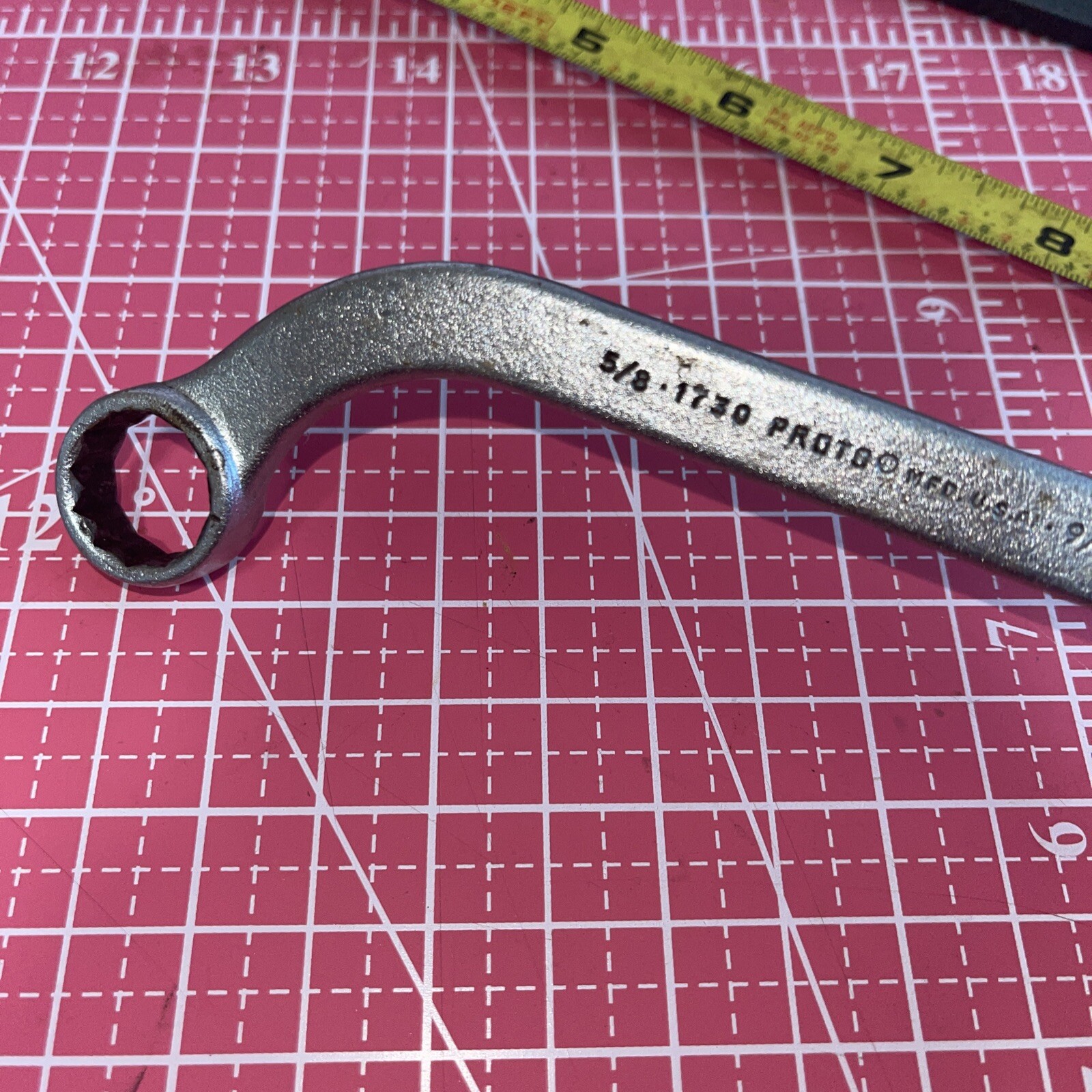 Proto USA 1730 Professional 5/8 X 9/16 In SAE Banana Obstruction Wrench 12 Point