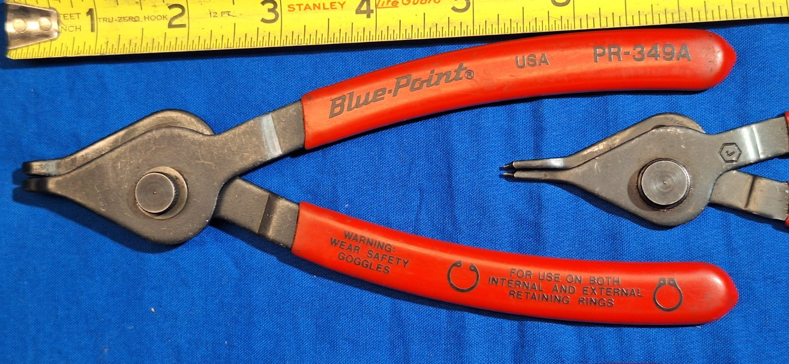 Blue Point 4 piece convertible snap ring plier set PR-12A, PR-349A, PR-34A, PR12