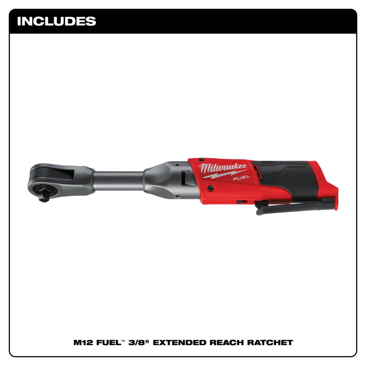 Milwaukee 2560-20 M12 FUEL 3/8″ Extended Reach Ratchet, Cordless Power