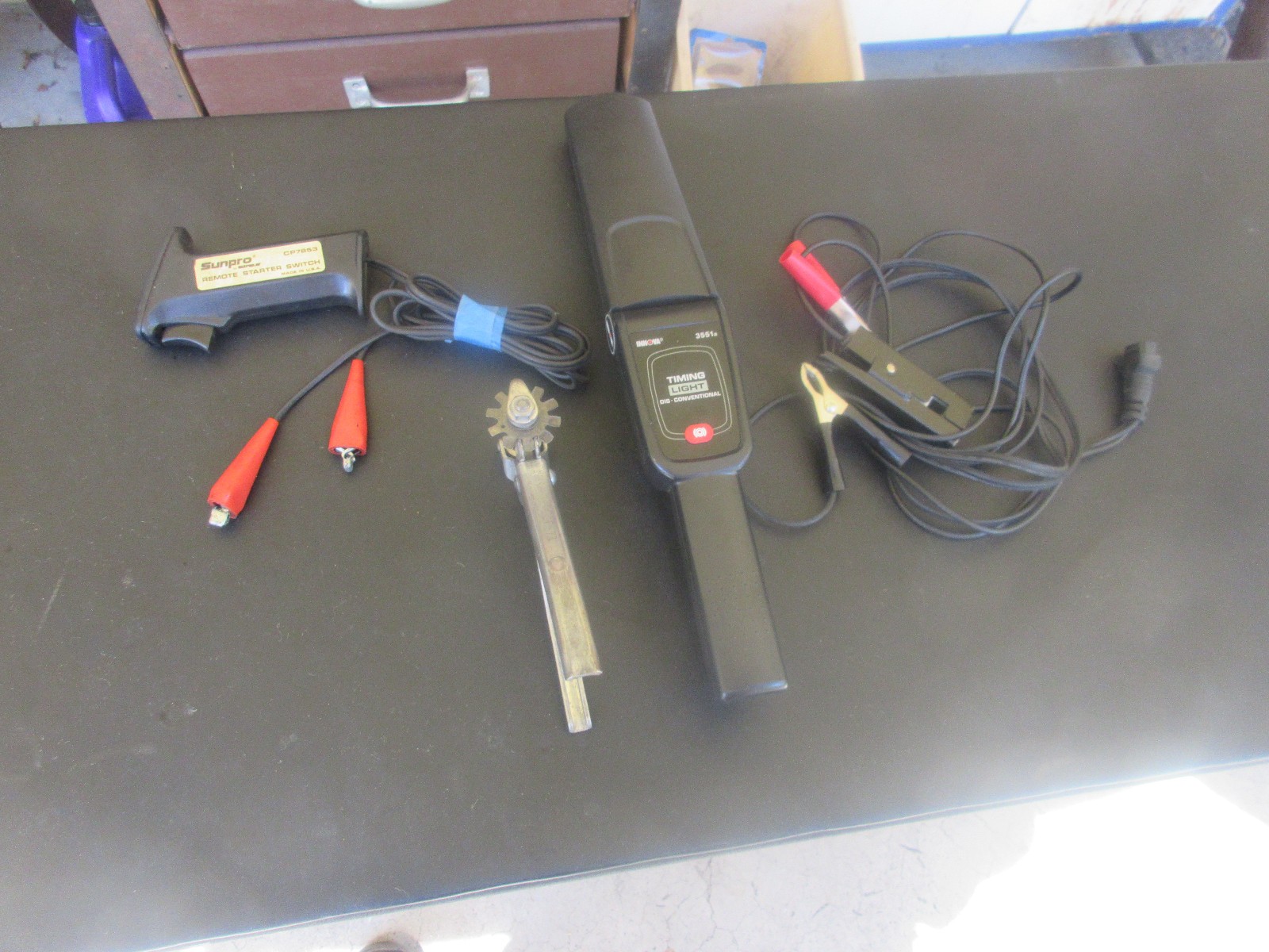SNAP-ON CF-71 PLUG GAPPER-SUNPRO CP7853 REMOTE STARTER-INNOVA 3551 TIMING LIGHT.