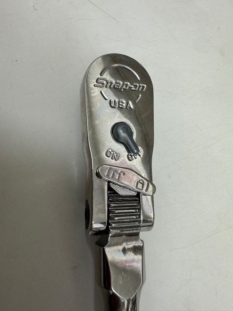 Snap On Tools FHLX80B 3/8″dr Orange Hard Grip Long Locking Flex Ratchet