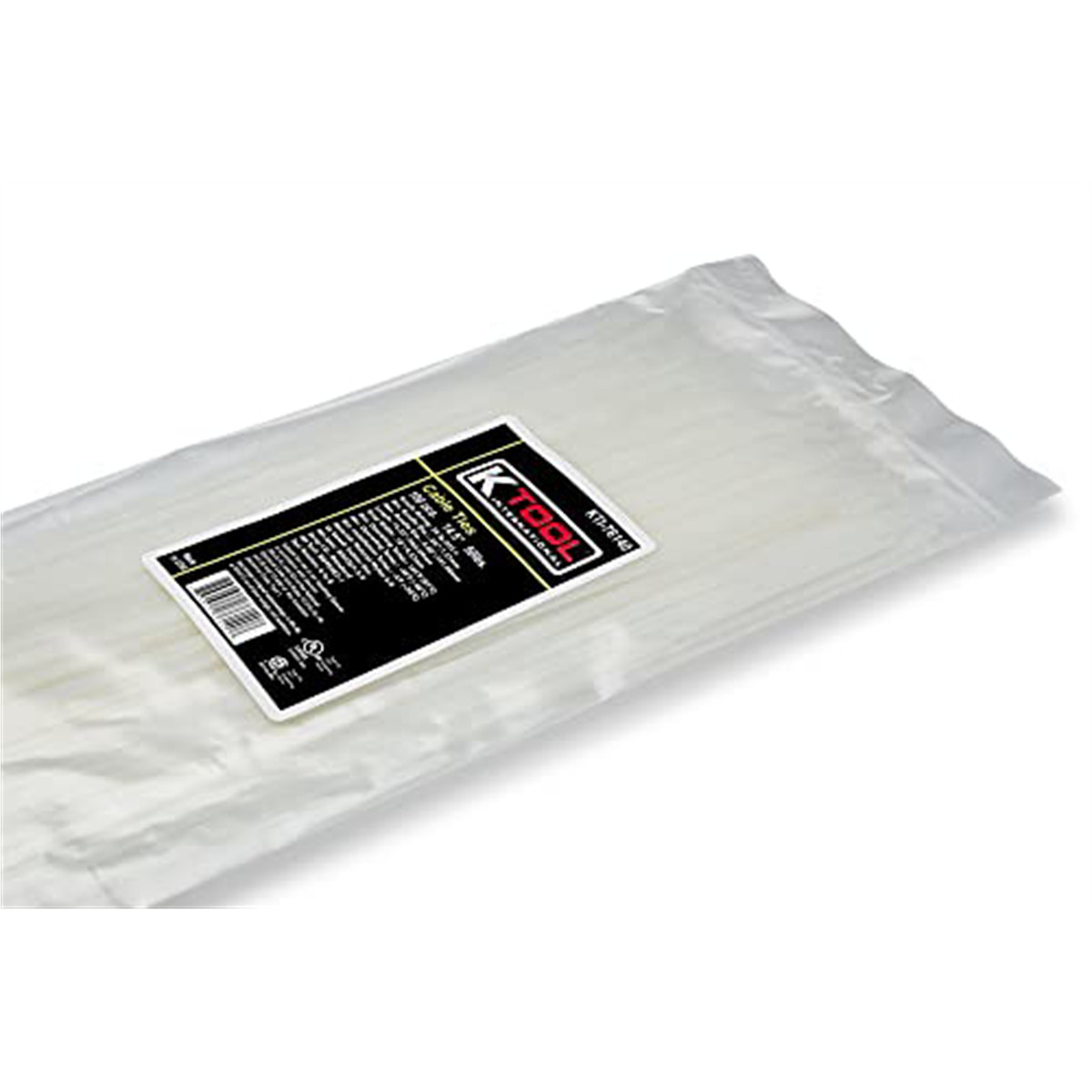 K Tool International Cable Zip Tie 14 in. Natural 100/Pack 50 lb. Tensile