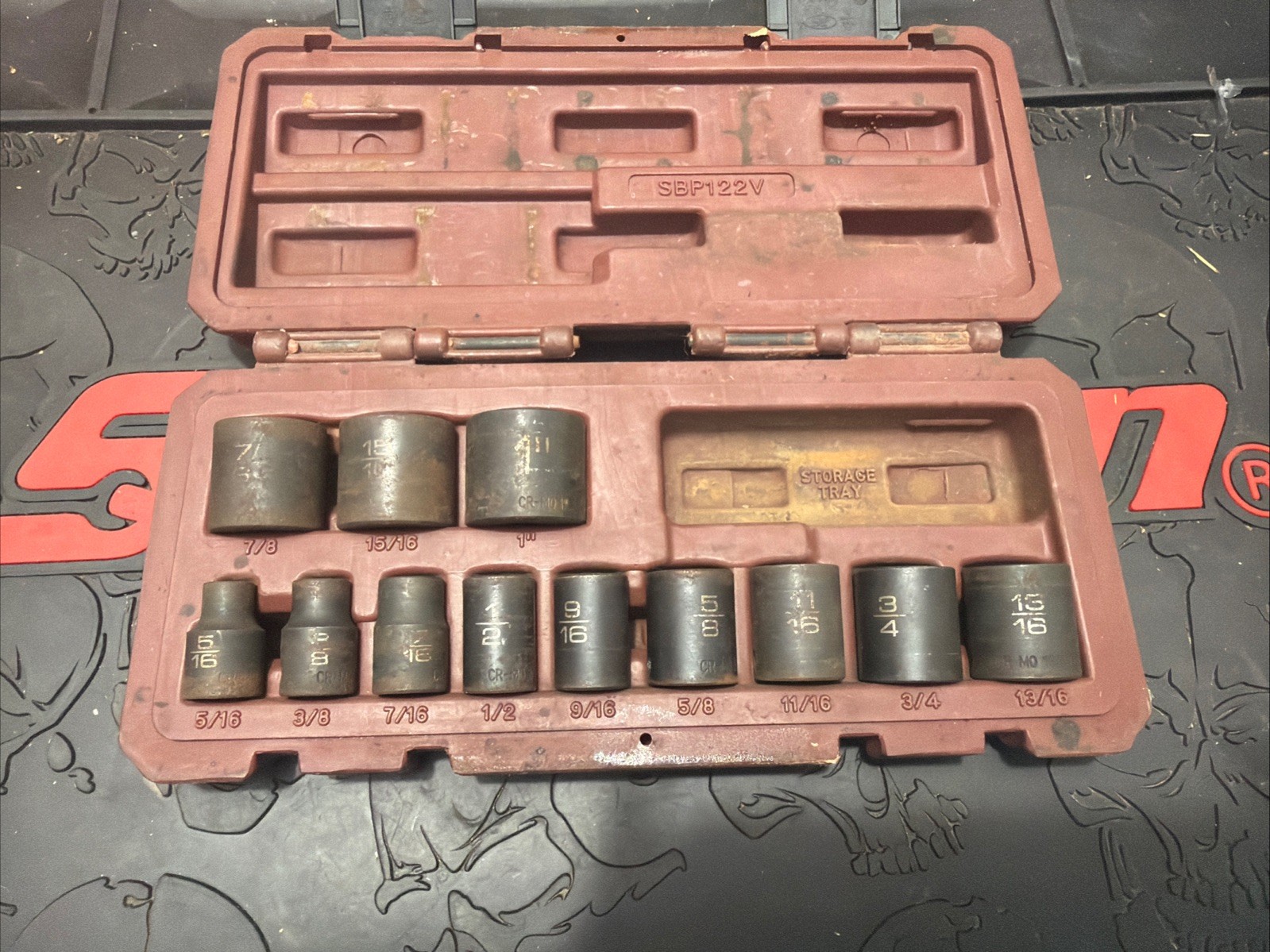 Matco Tools SBP122V 3/8“ Drive SAE 12 Point Impact Socket Set 5/16”-1”