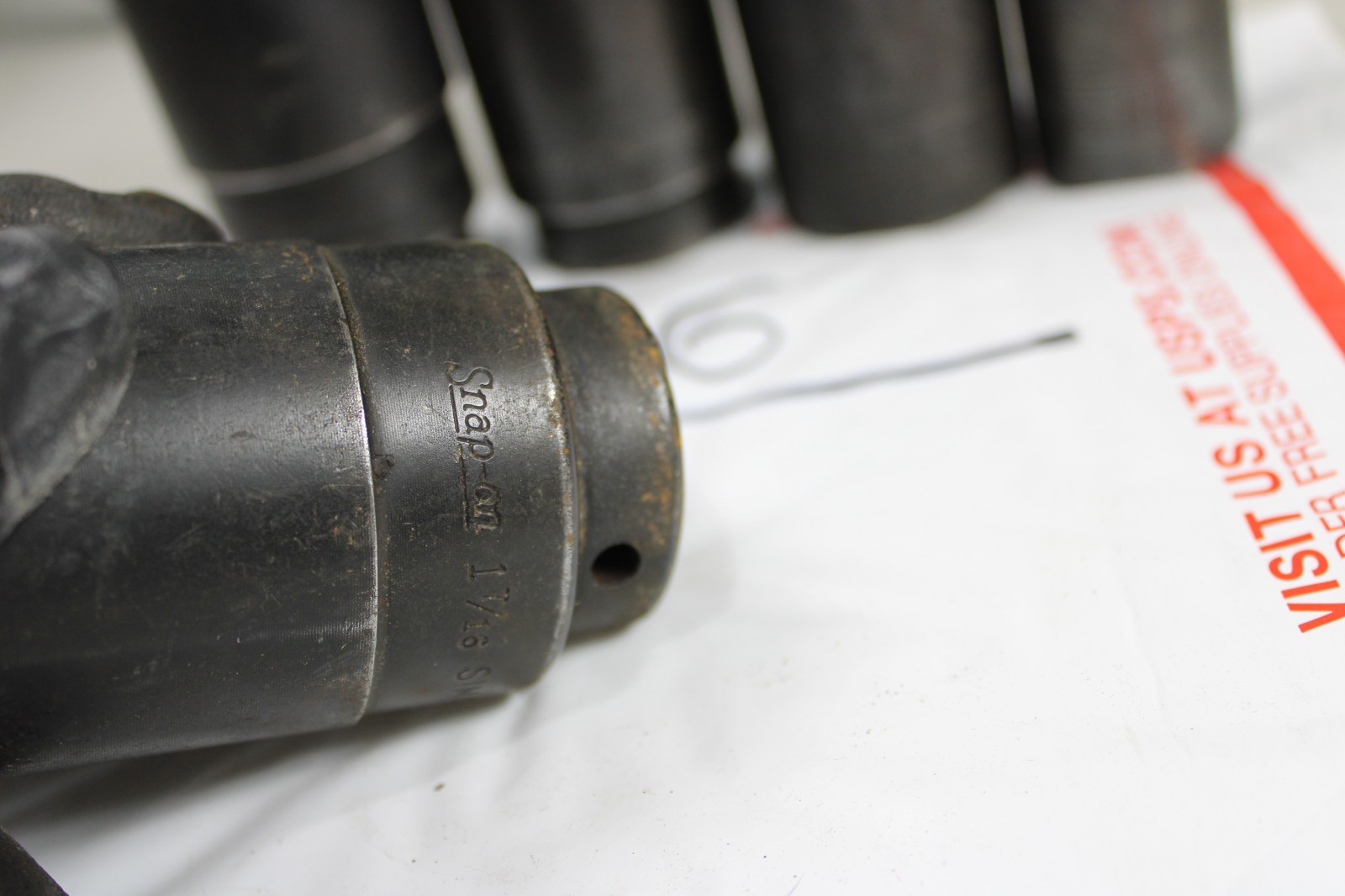 Snap On Tools 6-Pc Mixed SAE 1/2” Drive Deep Impact Socket Set USA Lot