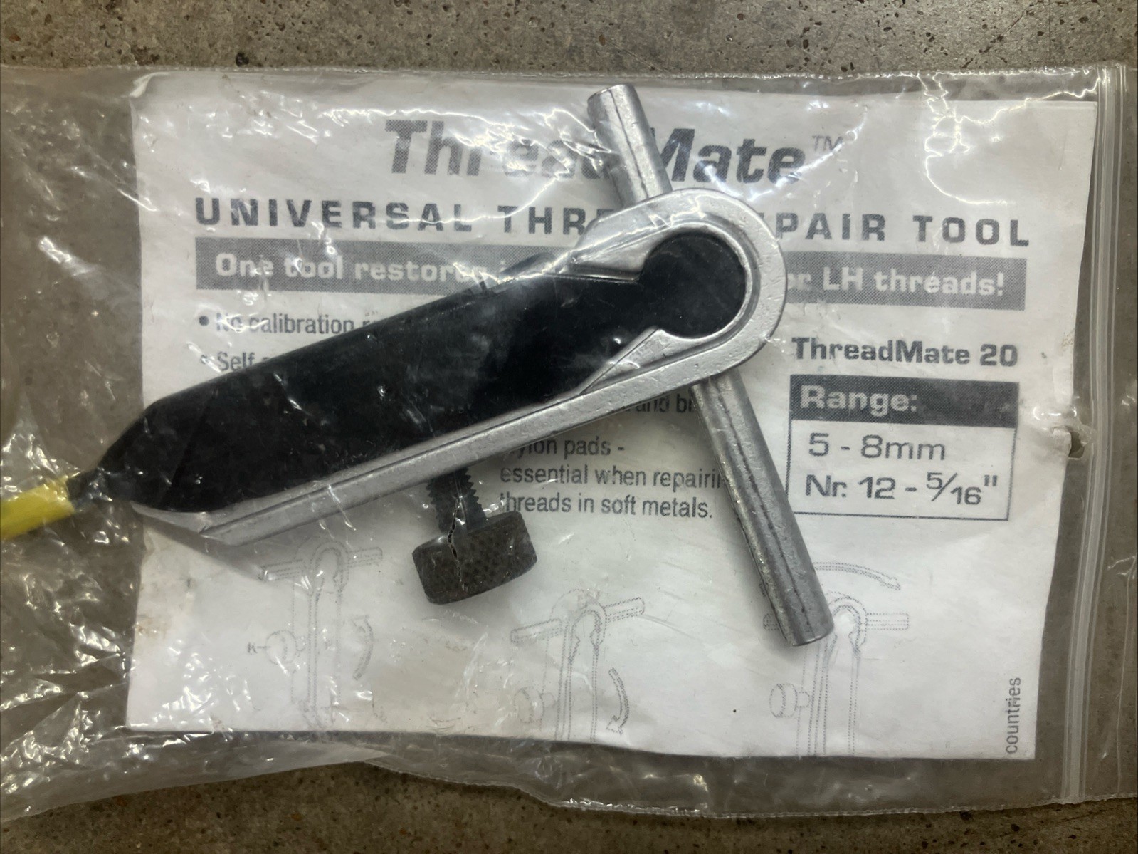 NES TM20 THREADMATE UNIVERSAL INTERNAL THREAD REPAIR TOOL FOR INCH/METRIC LH/RH
