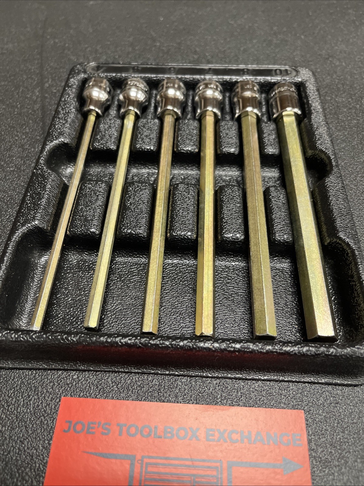 Snap-On Tools USA 6pc 3/8″ Drive METRIC Long Hex Bit Socket Set 206EFAML