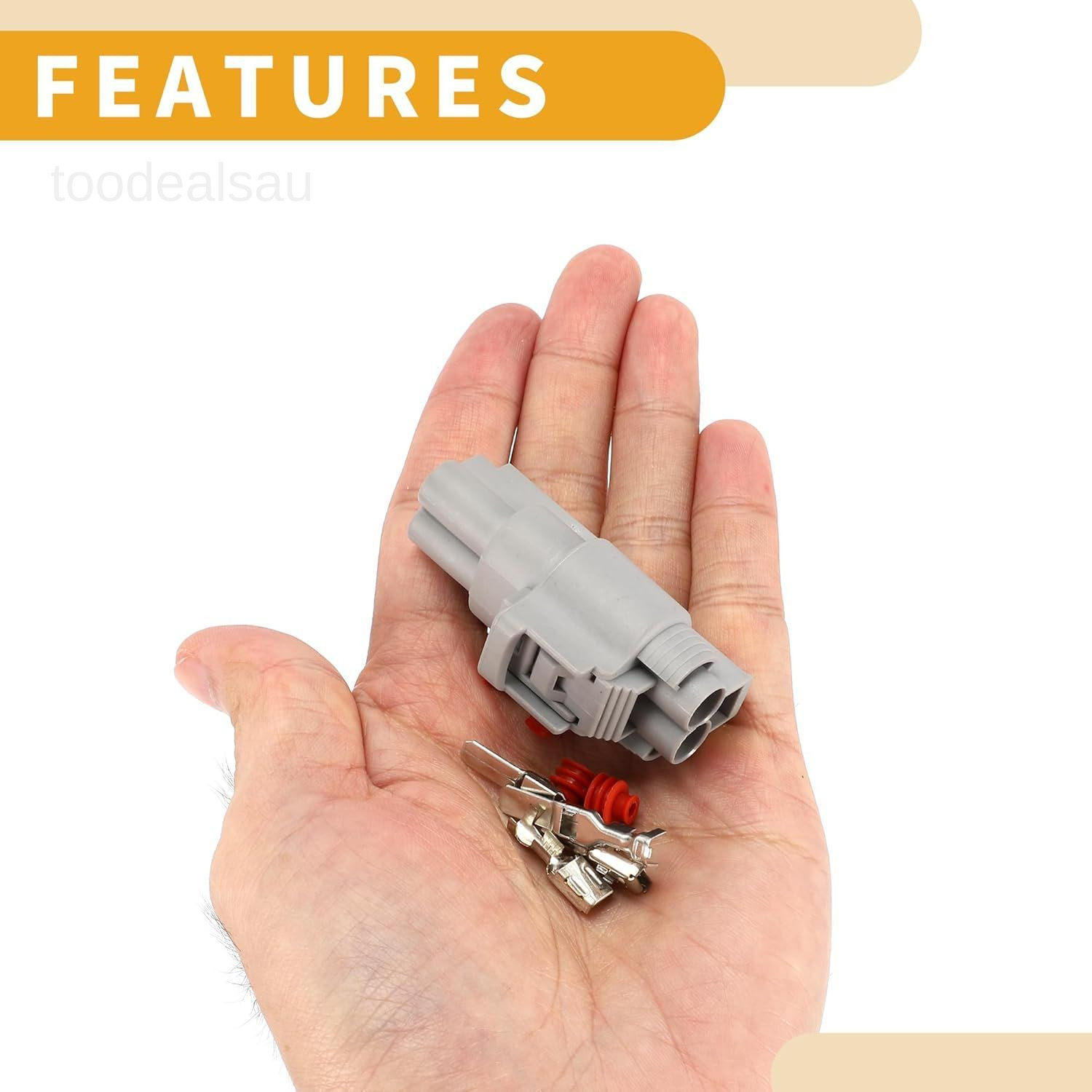 2 Pin Radiator Fan Connector Plug – Car Male Female Wire Terminal Connect- 1 Set