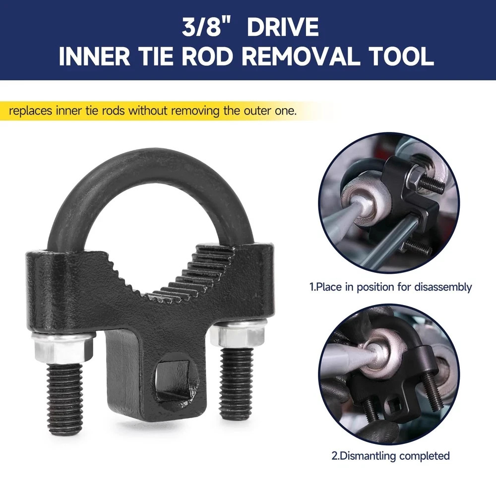 Universal Inner Tie Rod Removal Tool Kit – 3/8″ U-Wrench & 27-44mm Hex Wrench fo