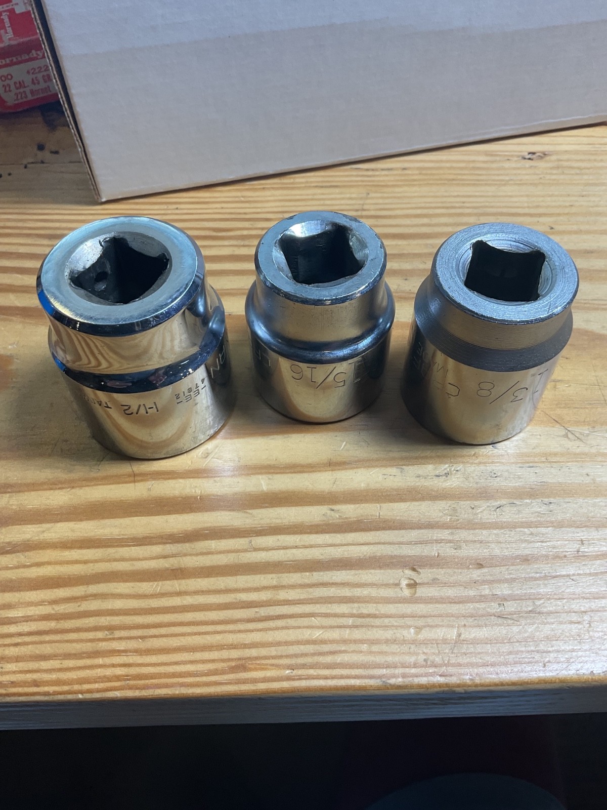 3 Craftsman 3/4 Inch drive sockets 1-1/2 1-5/16 1-3/8 the 1-1/2 is Taiwan 2 USA