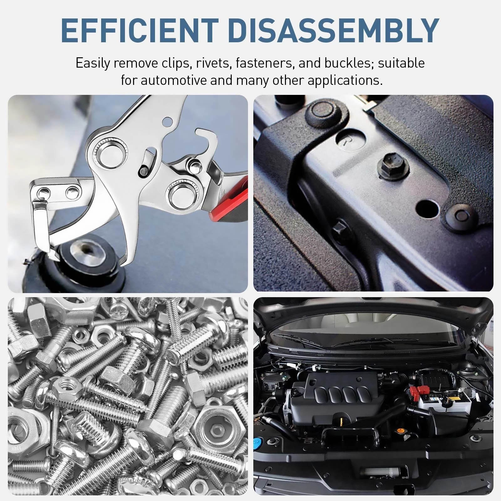 Car Fastener Removal Pliers for Trim Panel Door Clip Rivet Disassembly Tool