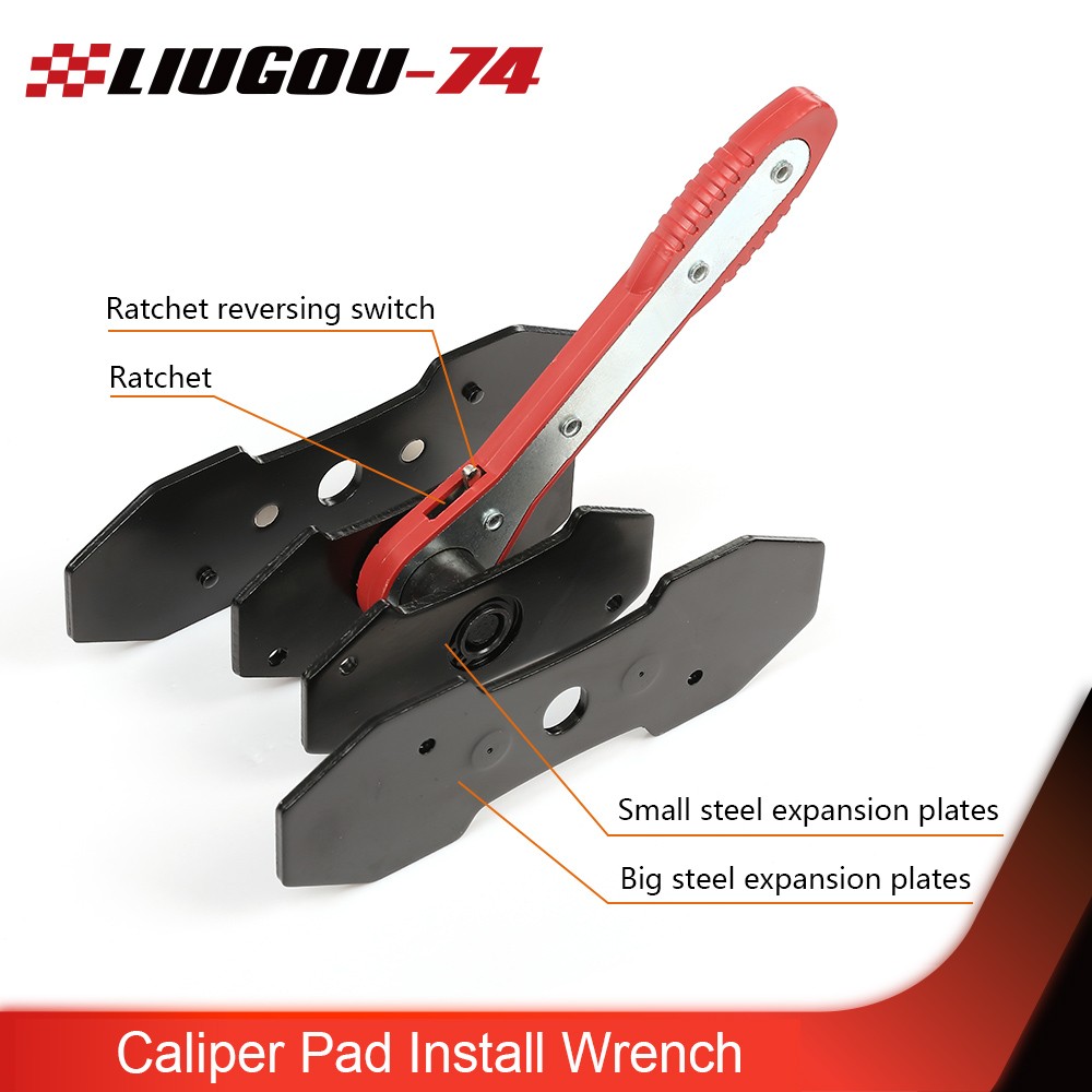 Ratcheting Brake Piston Spreader Wrench Caliper Pad Install Tool Press Ratchet