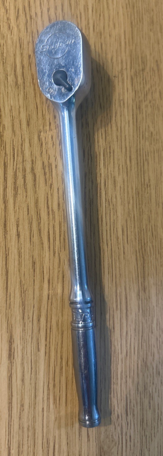 SNAP ON 1/4″ DRIVE CHROME TL72 6 1/2″ LONG HANDLE RATCHET DUAL 80 TECHNOLOGY