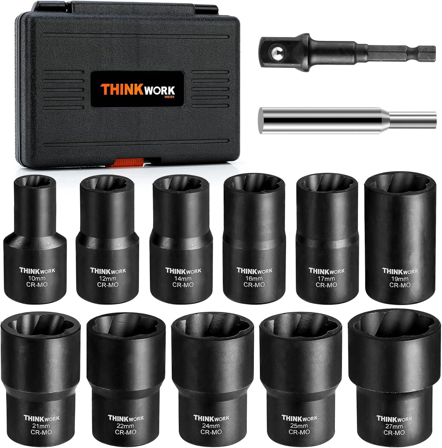 Lug Nut Remover Tool Wheel Lock Removal Kit Nuts Screws Bolts 1/2 Drive Impact