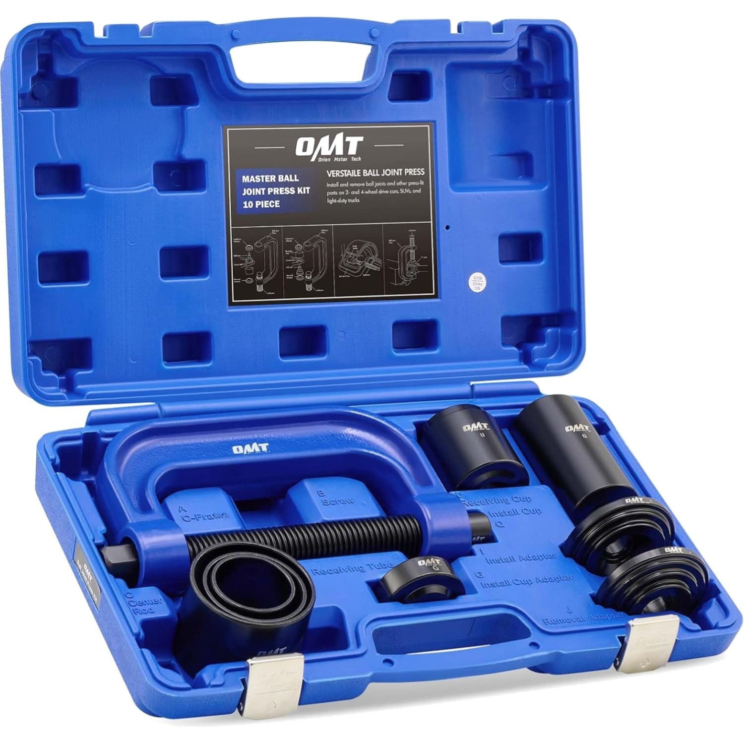 Heavy Duty Ball Joint Removal Tool Kit with 4×4 Adapters for Cars Trucks