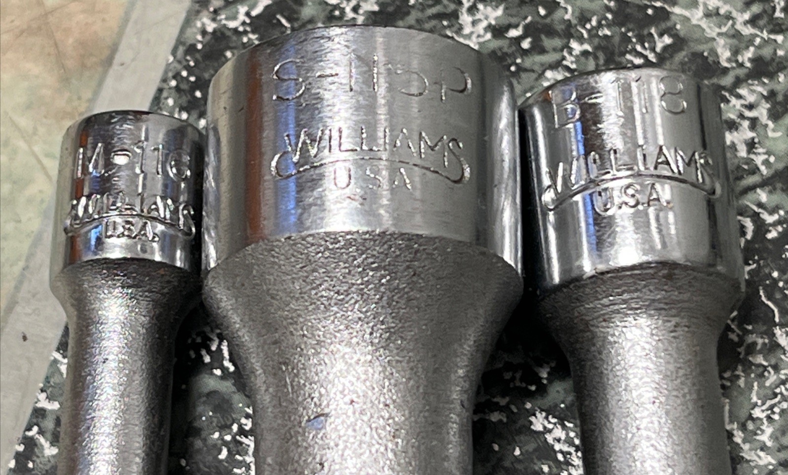 Williams USA Extention Set M-116 1/4” Drive 14 OAL S-115P 1/2” 10” OAL B-118 3/8