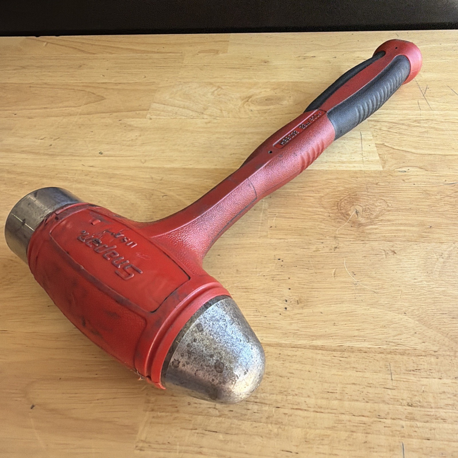 Snap On Tools 32 oz Ball Peen Dead Blow Hammer Red HBBD32 Made in USA