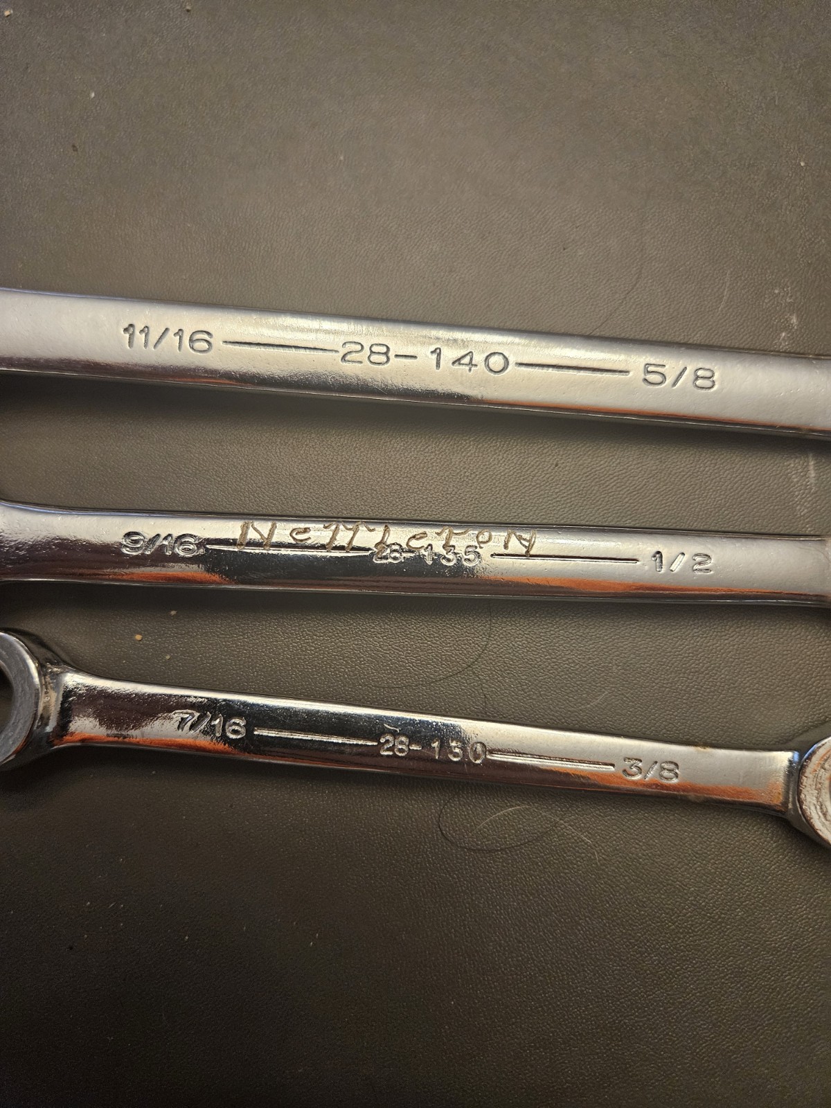 Lot Of 3 Vintage Armstrong Flare Nut Wrenches, 7/16 x 3/8, 9/16 X 1/2, 11/16×5/8