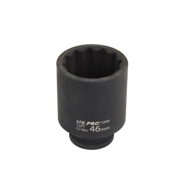 46mm 1/2″ Drive Deep Metric Impact Socket Bi-Hex for Ball Joints Drive Shafts