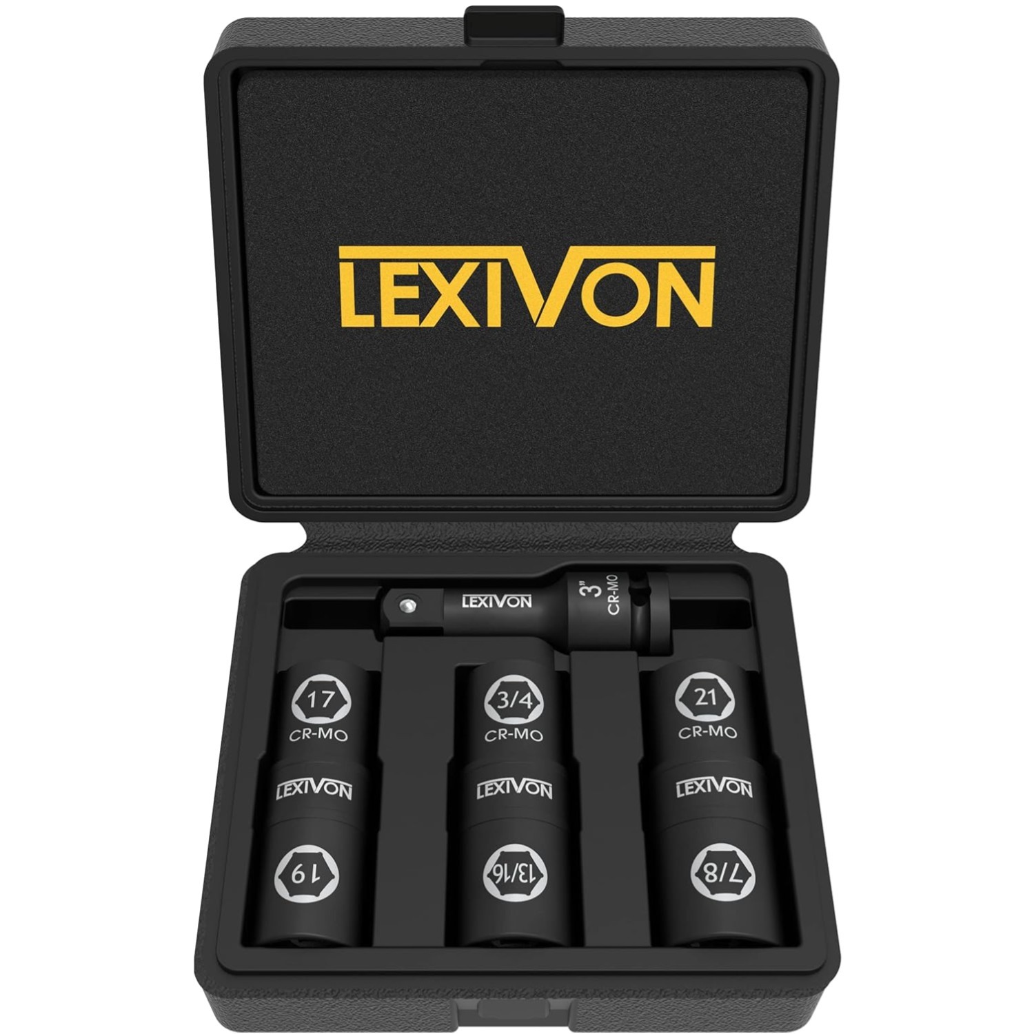 Lexivon Impact Socket Set – 6 Lug Nut Sizes