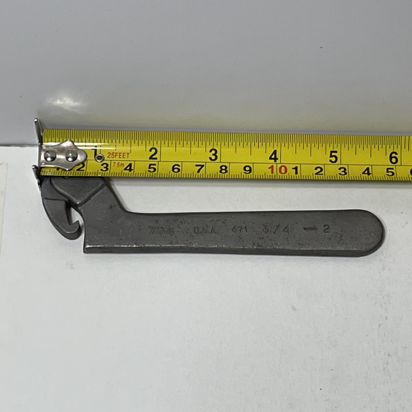 Martin 471 Adjustable Hook Spanner 3/4″ – 2″ USA Wrench Vintage Tools Script