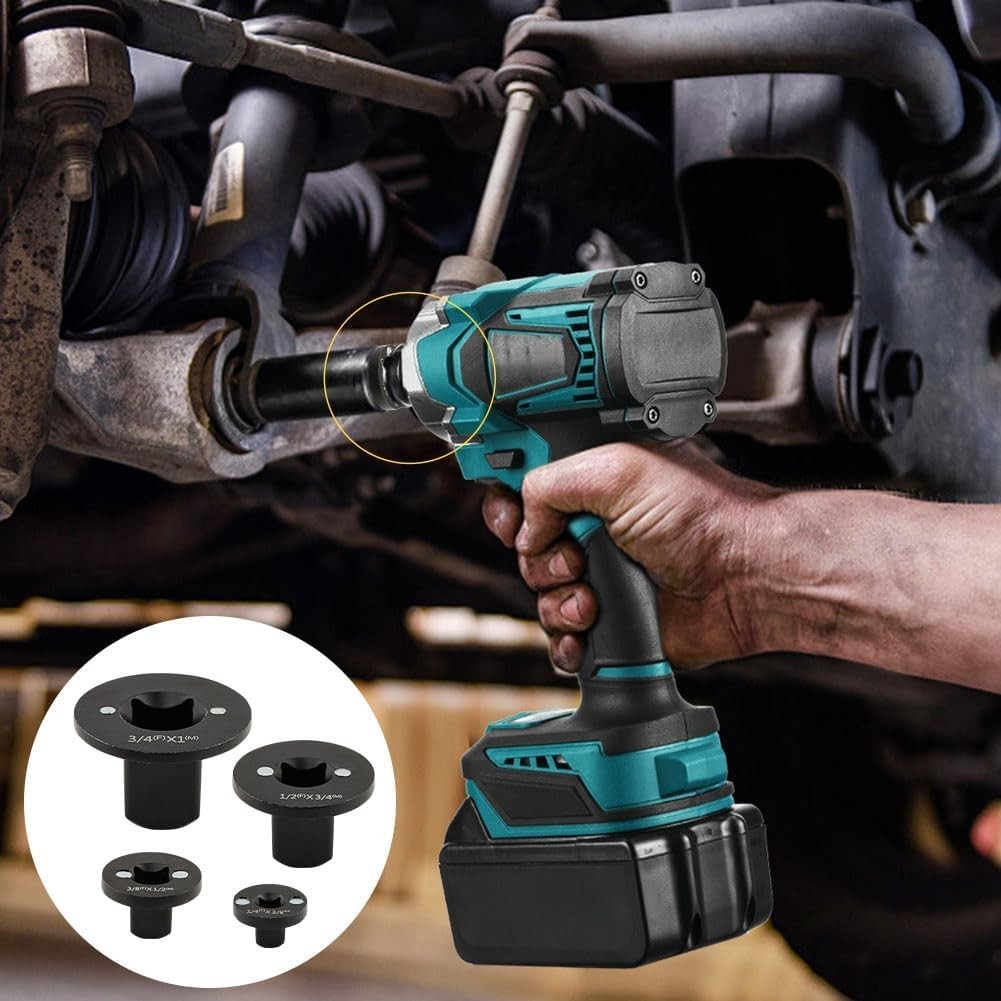 Low Profile Socket Adapter Set 4 Pcs Ratchet Drive Tight Spaces