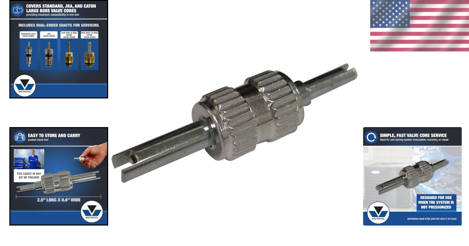 Compact Valve Core Tool for R12/R134a Systems