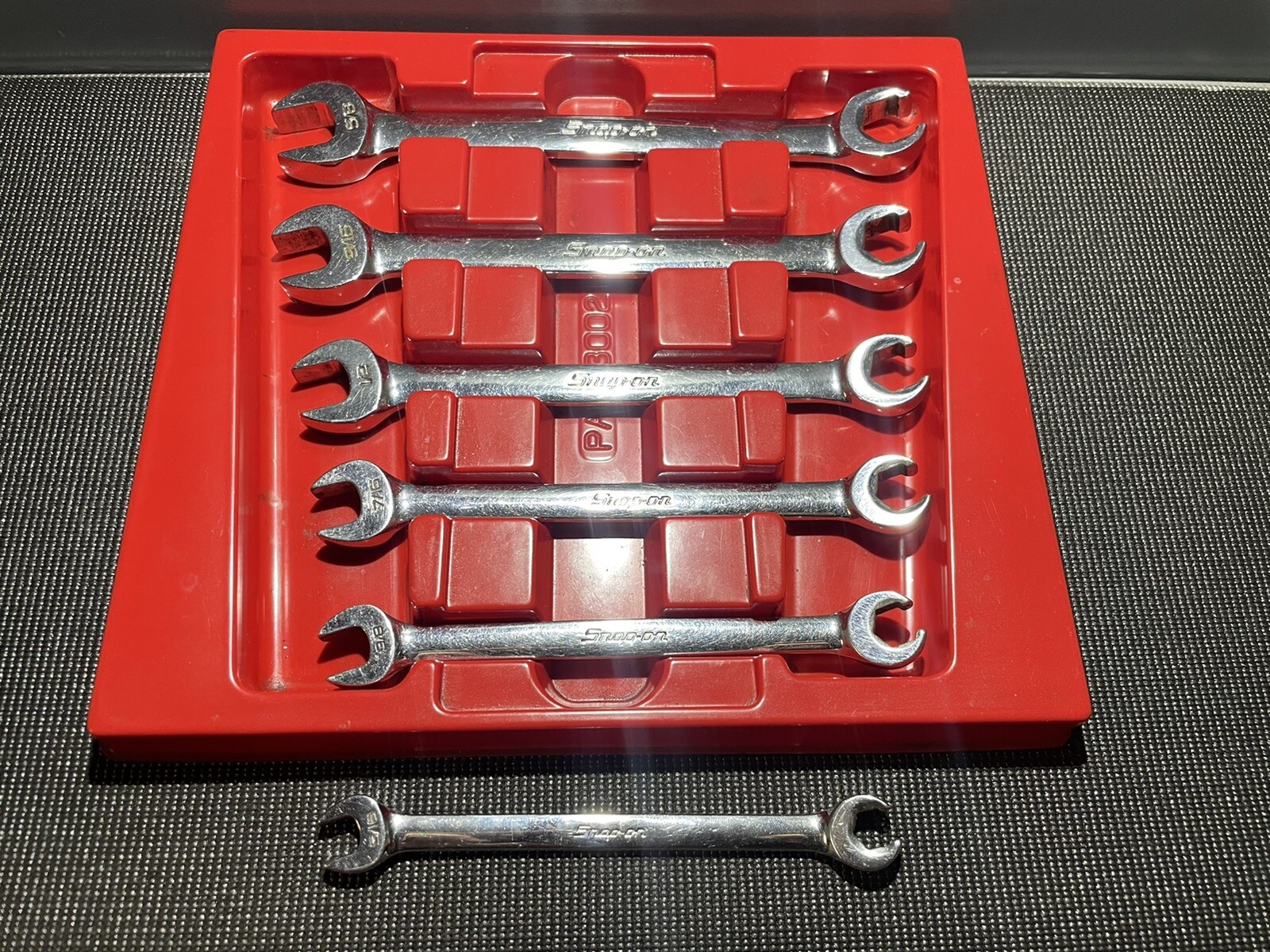 6 pc 6-Point SAE Open End/Flare Nut Wrench Set Item RXS605B Plus 5/16 Wrench.