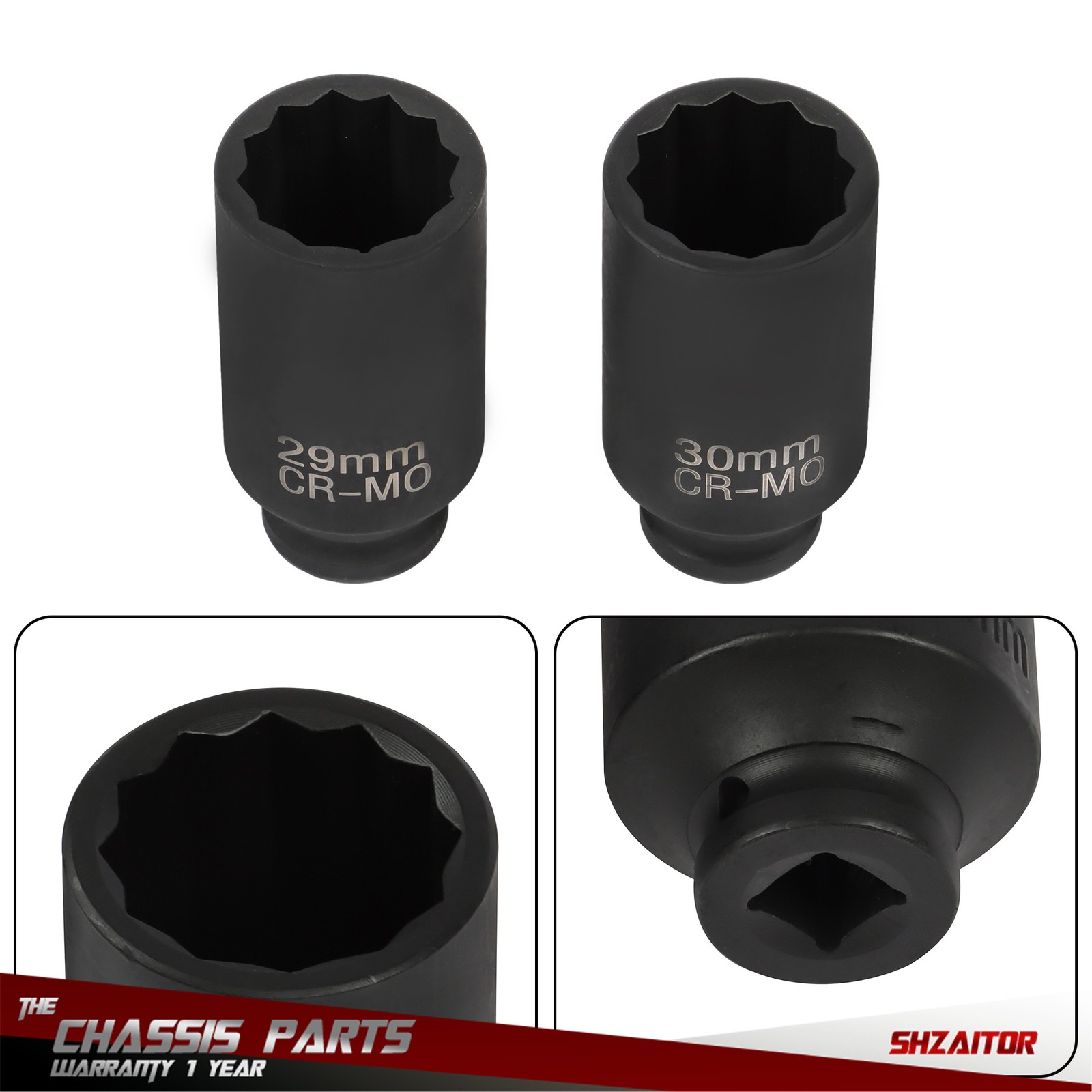 8Pcs Axle Nut Socket Set 12 Point 1/2″ Drive 29mm-39mm for Toyota BMW