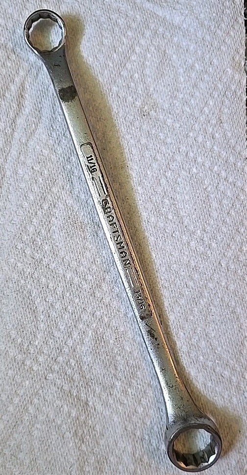 Craftsman =V= 11/16″ x 13/16″ Offset Double Box End Wrench USA V Series VTG 12pt