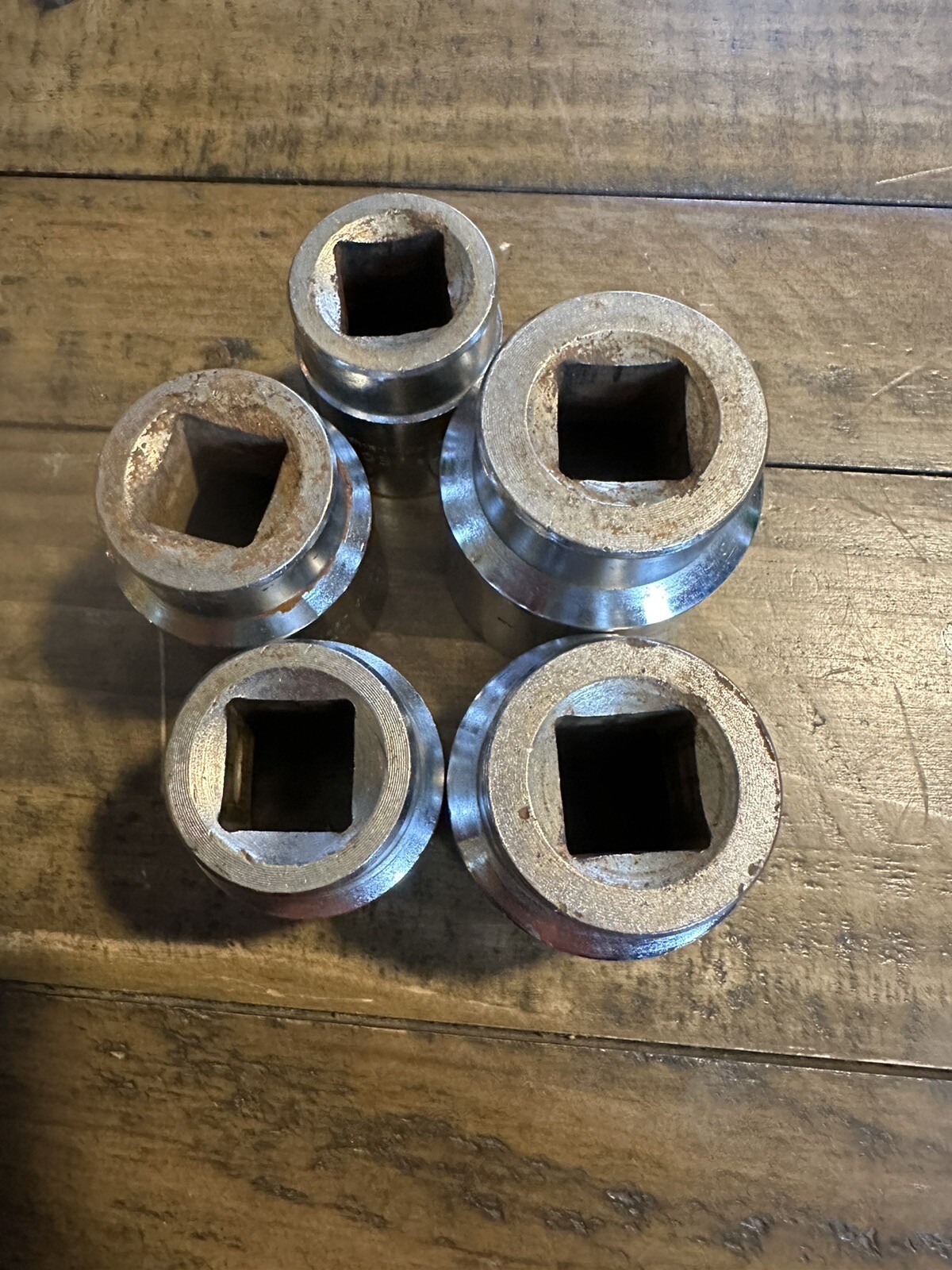 Lot Of 5 Truecraft 3/4″ Dr., 12 point. Chrome Sockets, 1 1/8,1 5/16,1 3/8 1 1/2