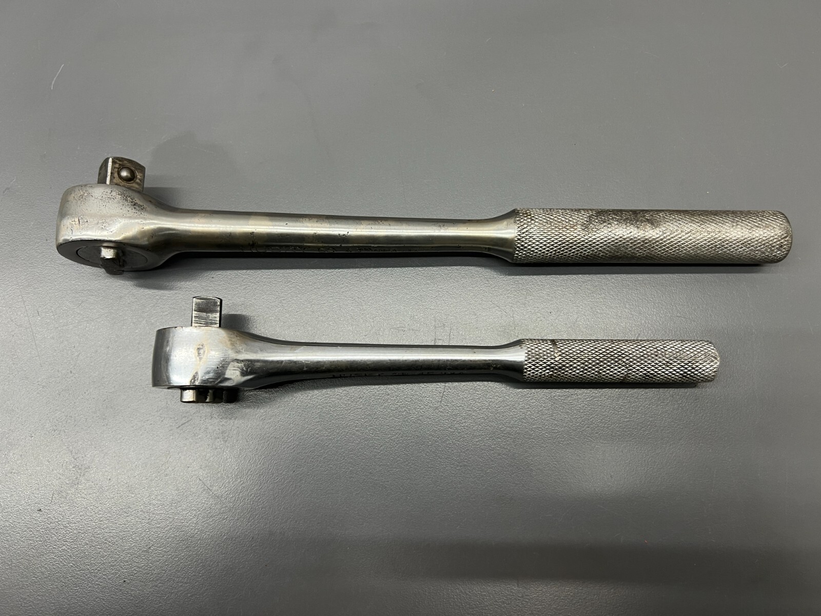(Z) VINTAGE HUSKY CB 45 & CS 43 1/2″ & 3/8″ DRIVE RATCHET SET JUST SVCD NICE USA