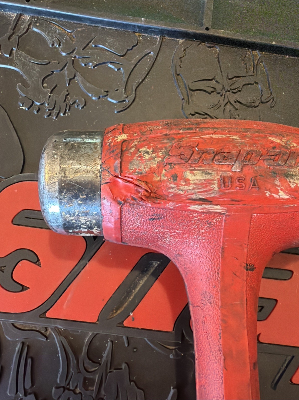 Snap-On Tools HBBD32 Red Ball Peen Dead Blow Hammer 32 Ounce. USA