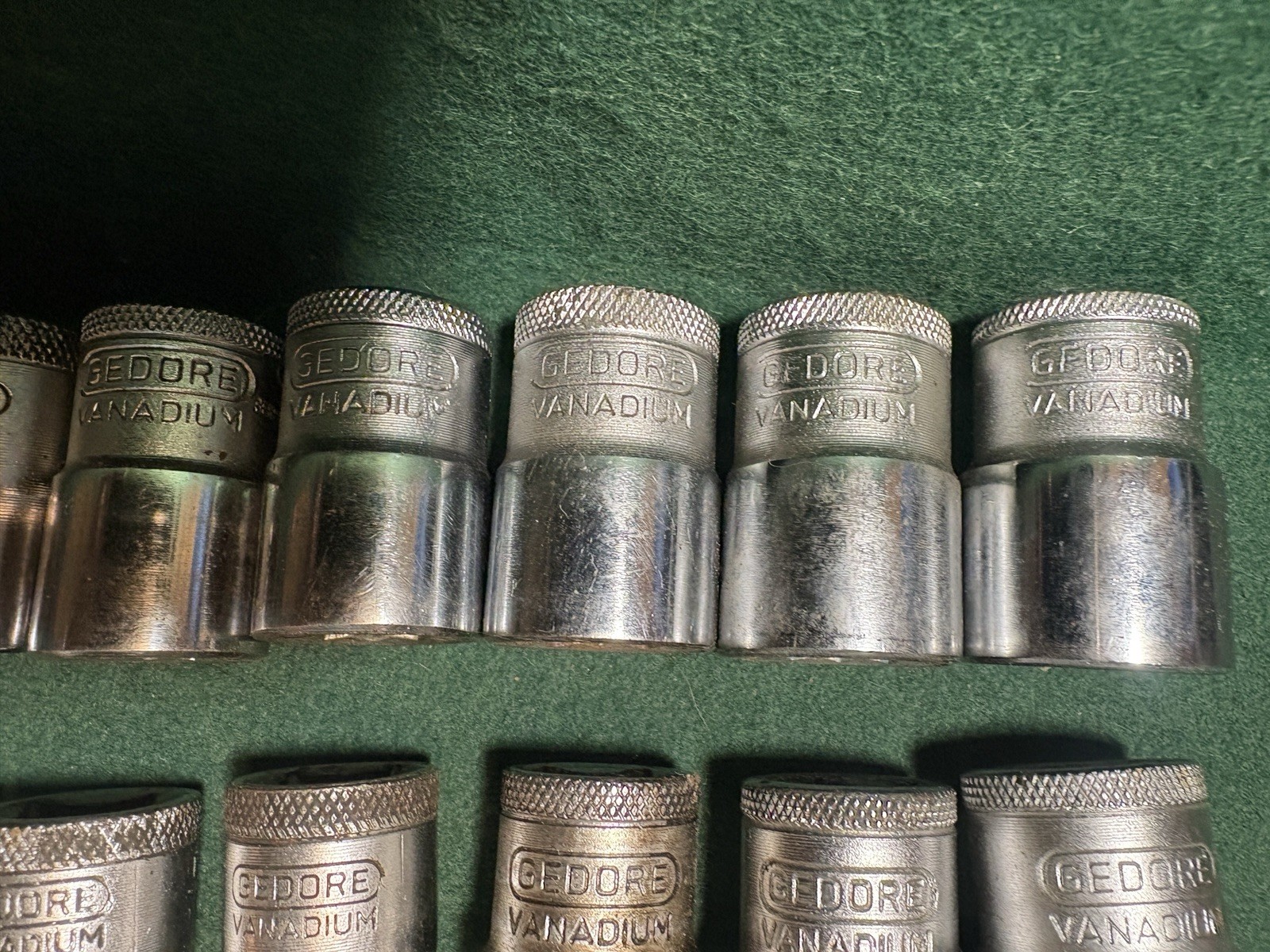 Vintage Gedore D19 TMAX Metric & Imperial 1/2 Drive Socket Set Germany Complete
