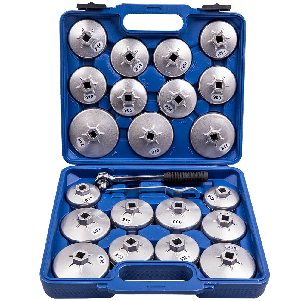 1/2″ Drive Oil Filter Socket Cup Cap w/ Adjustable Wrench Removal Tool Kit