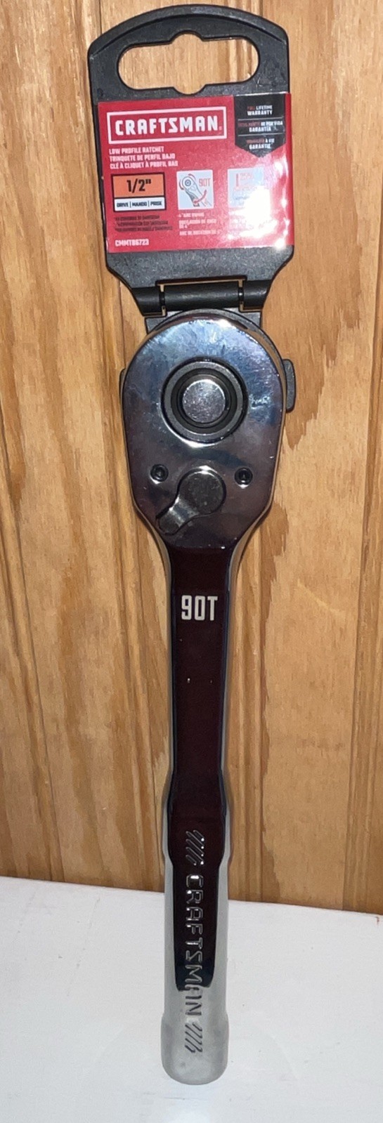 Craftsman 90-Tooth (90T) Low Profile 1/2 in. Socket Drive Ratchet #CMMT86723 NEW