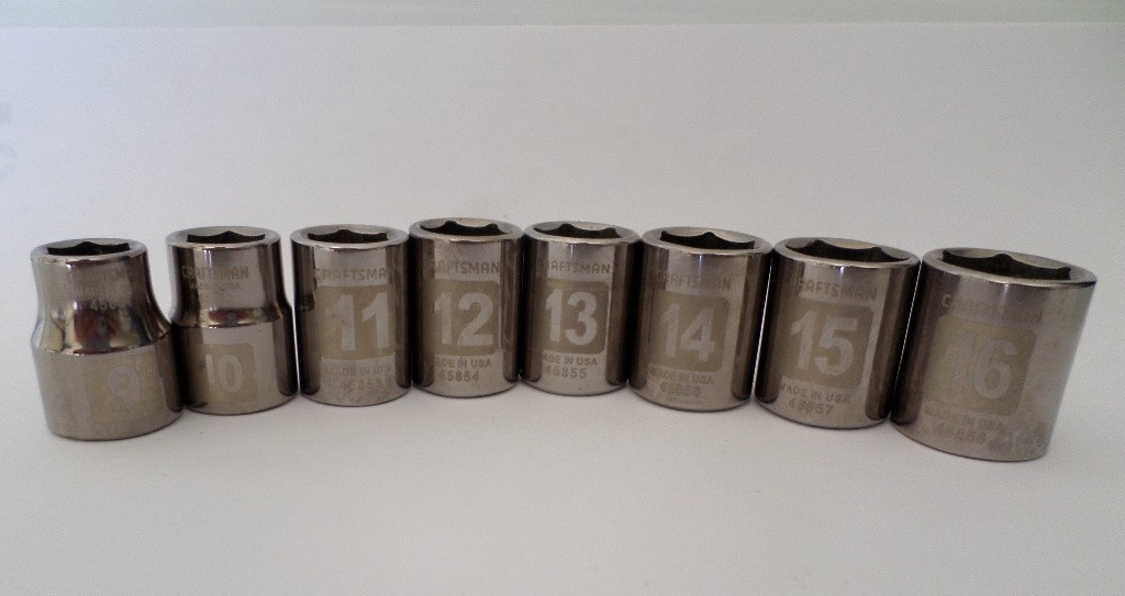 Craftsman USA METRIC 6 Point 3/8 Drive Easy Read Various Sizes