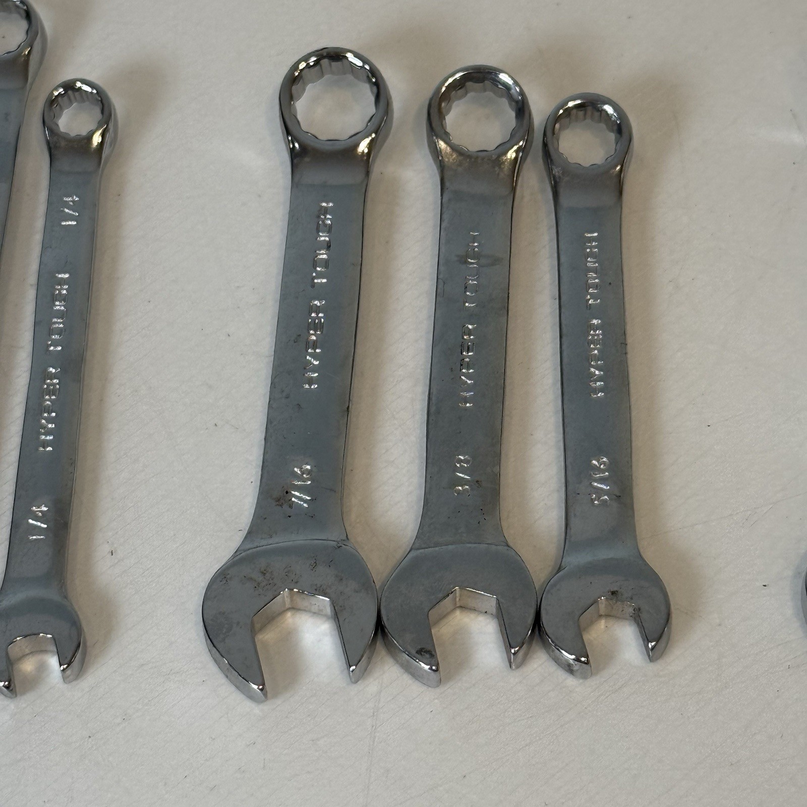Hyper Tough Wrenches Open Box Combination Mixed Lot Sizes SAE Metric 11 Pieces