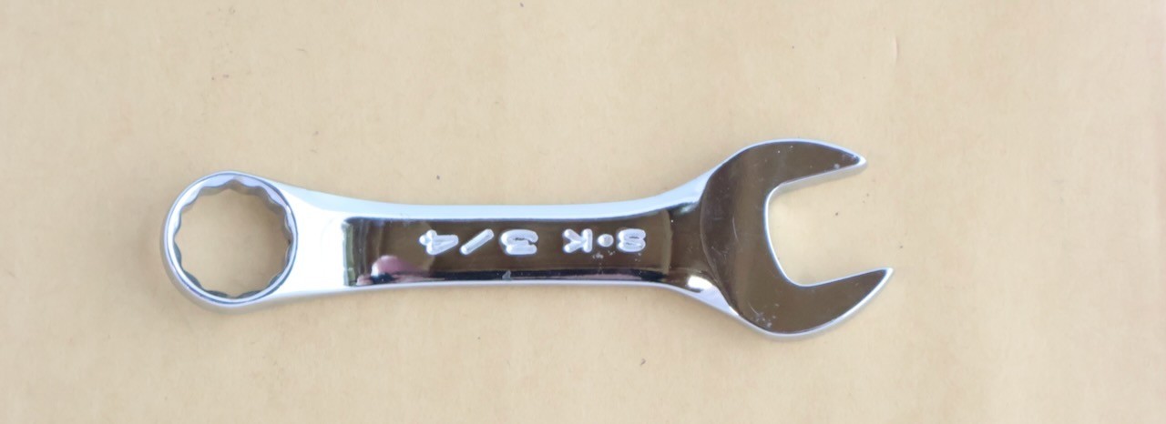 3/4 S-K Tools (USA) No. 88024 12 Point Stubby Combination Shiny Chrome Wrench