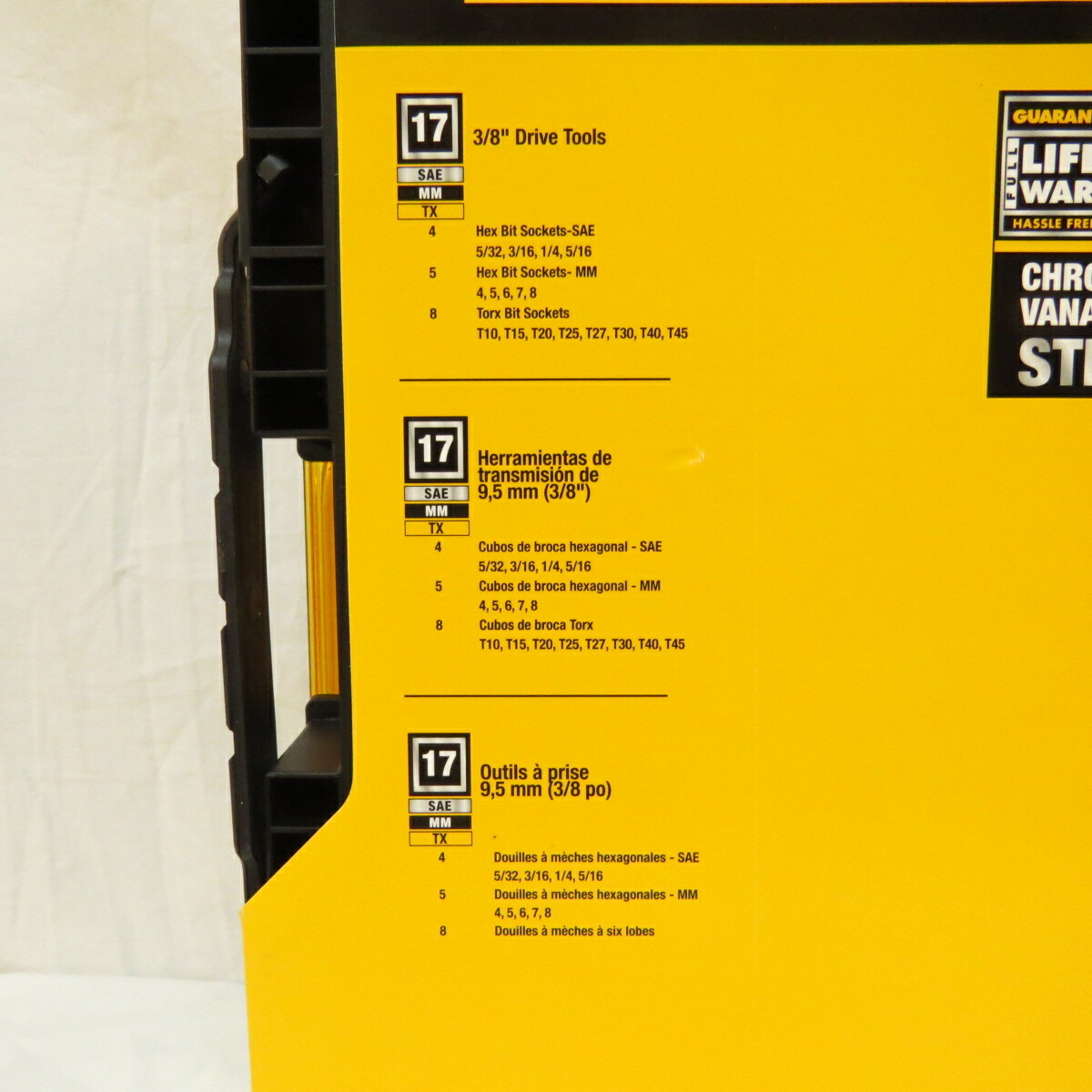 DeWalt 3/8″ Drive Bit Socket Set Tough Box 17 pieces